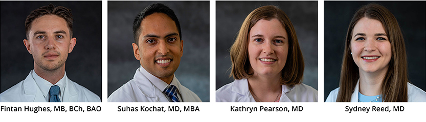 Left to Right: Drs. Fintan Hughes, Suhas Kochat, Kathryn Pearson, Sydney Reed