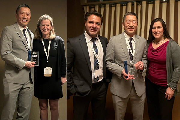 Dr. Peter Yi with Pain Fellows receiving their awards
