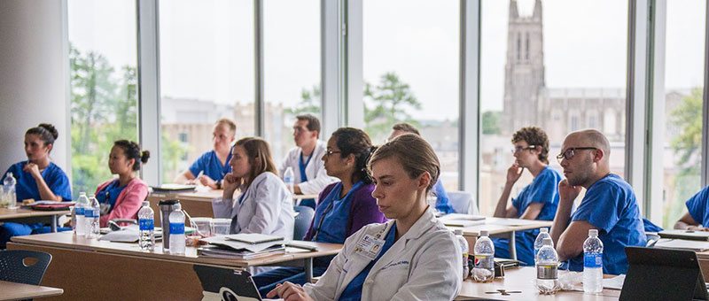 Anesthesiology trainees attending a lecture.