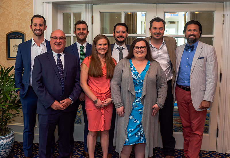 (L to R): Dr. Peter Sophia, Dr. Chris Young, Dr. Joseph Graham, Dr. Meredith Whitacre, Dr. Duncan McLean, Ms. Jaime Cooke, Dr. Quintin Quinones, Dr. David Garcia (Not pictured: Dr. Kerri Lydon, Dr. Mohammadreza Rasouli)