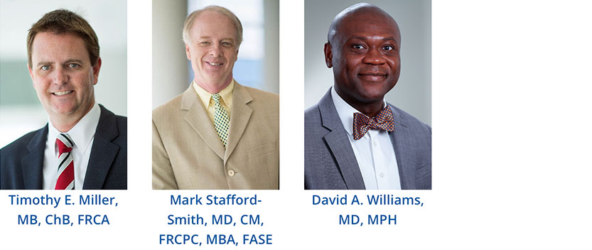 Left to Right: Drs. Timothy Miller, Mark Stafford-Smith, David Williams