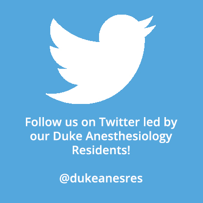 Duke Anesthesiology Resident Twitter