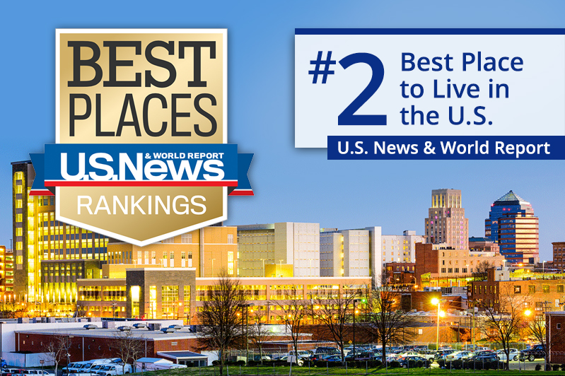 Durham, NC ranked #2 by US News & Reports for Best Place to Live in the US