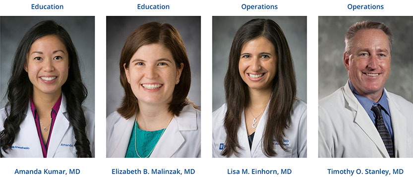 2019 ABLE Scholars: Amanda Kumar, MD; Elizabeth B. Malinzak, MD; Lisa M. Einhorn, MD; Timothy O. Stanley, MD