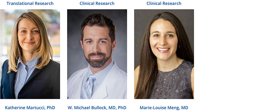 2020 ABLE Scholars: Katherine Martucci, PhD; W. Michael Bullock, MD, PhD; Marie-Louise Meng, MD