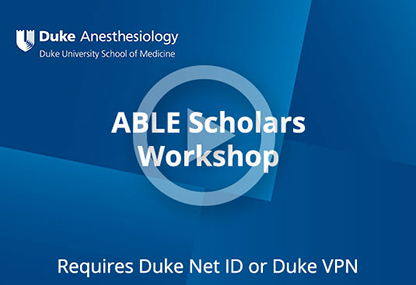 ABLE Scholars Workshop Videos
