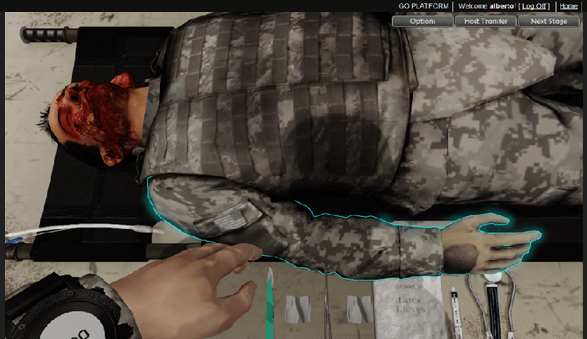 Combat Medic Virtual Simulation Screenshot