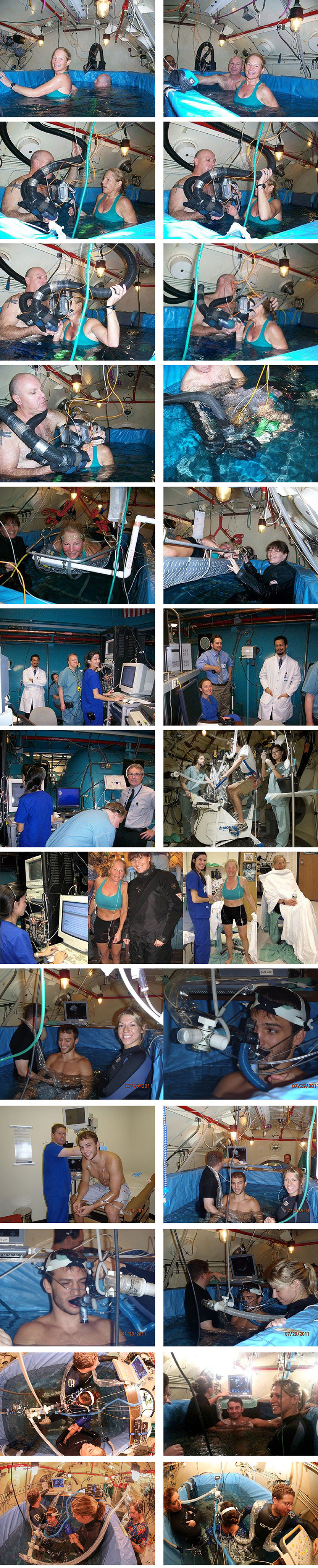 Hyperbaric Research photos collage