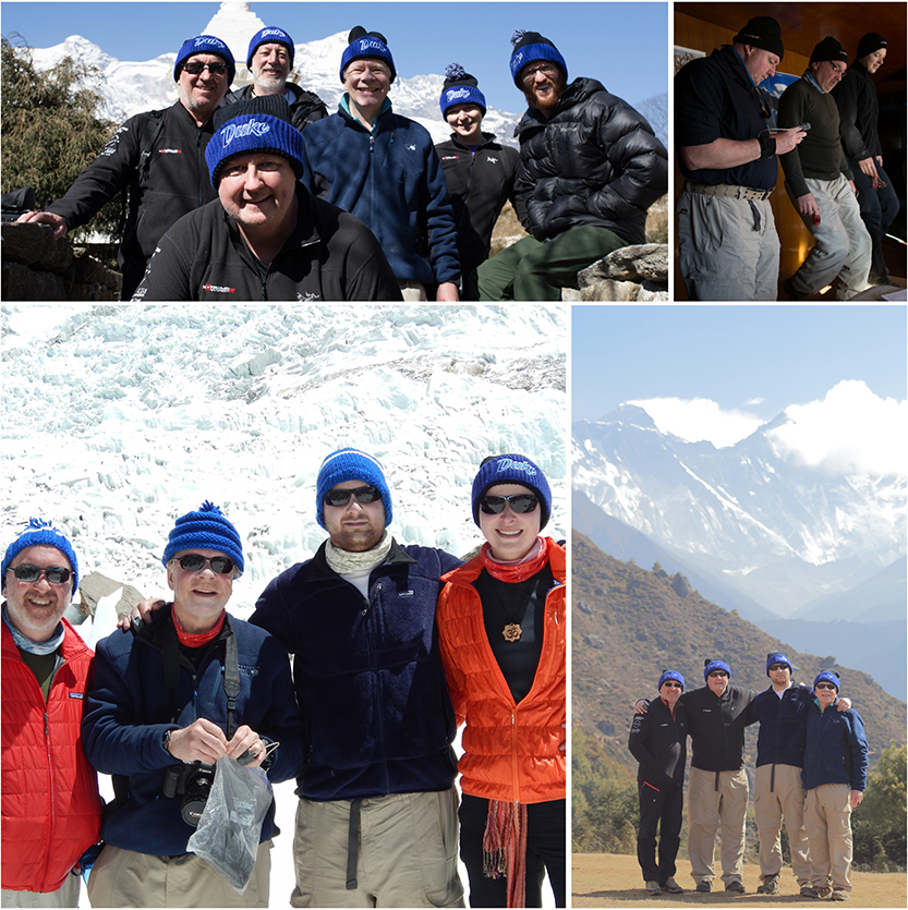 Mt. Everest collage - Duke Anesthesiologists on Mt. Everest