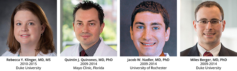 Left to Right: Drs. Rebecca Y. Klinger, Quintin J. Quinones, Jacob W. Nadler, Miles Berger