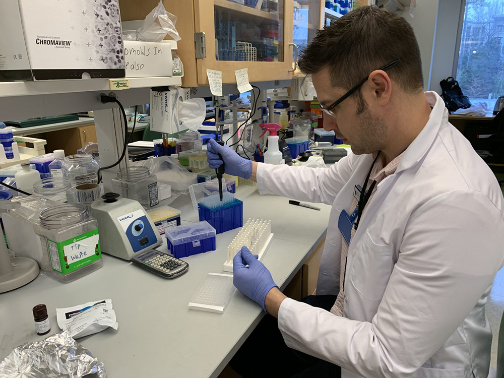 Dr. Jamie Privratsky in the lab
