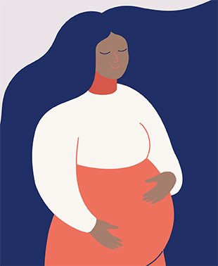 Pregnant lady illustration