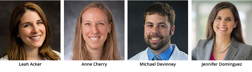 Left to Right: Drs. Leah Acker, Anne Cherry, Michael Devinney, Jennifer Dominguez