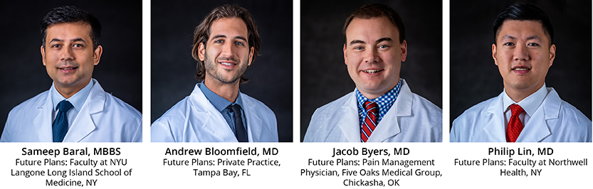Left to Right: Sameep Baral, MBBS; Andrew Bloomfield, MD; Jacob Byers, MD; Philip Lin, MD