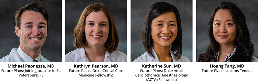 Left to Right: Michael Paonessa, MD, Kathryn Pearson, MD, Katherine Sun, MD, Hong Tang, MD