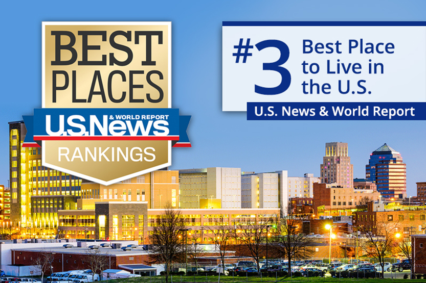 Durham, NC ranked #3 by US News & Reports for Best Place to Live in the US