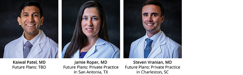 Left to Right: Kaiwal Patel, MD, Jamie Roper, MD, Steven Vranian, MD