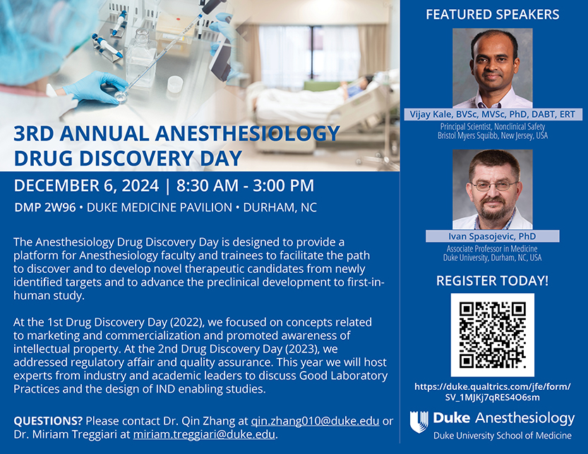 3rd Annual Anesthesiology Drug Discovery Day - December 6, 2024