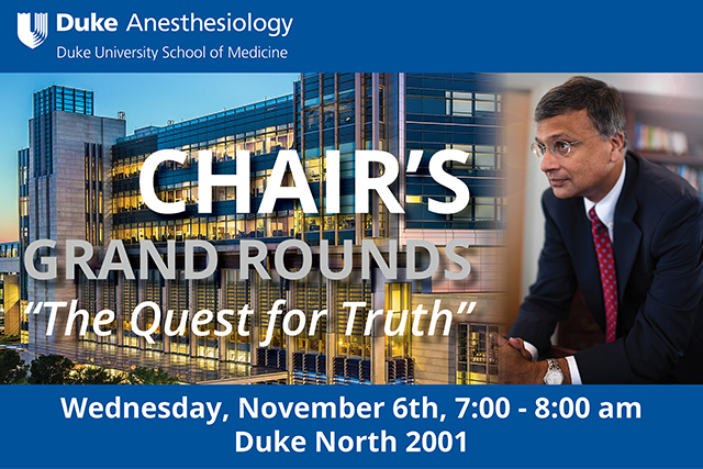 Grand Rounds - November 6, 2024 -  Chair's Grand Rounds - Joseph P. Mathew, MD