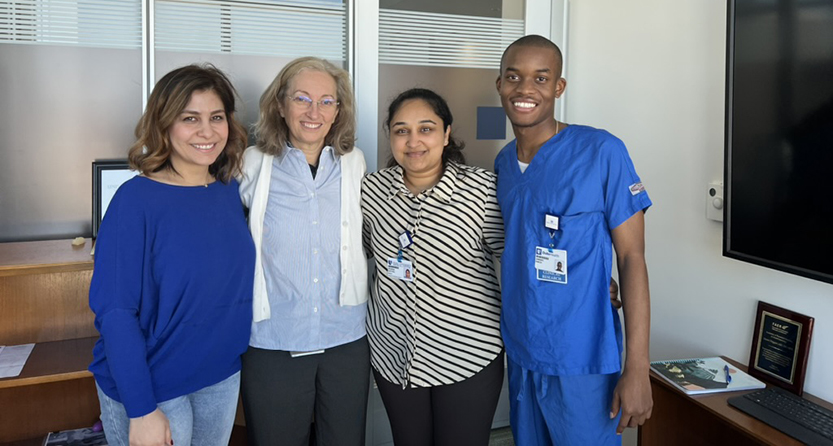 OCEAN Lab Team (Left to Right): Mona Hashemaghaie, Miriam Treggiari, Aparna Depuru, Jamarc Simon