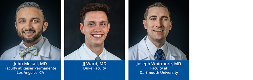 Left to Right: John Mekail, MD, JJ Ward, MD, Joseph Whitmore, MD