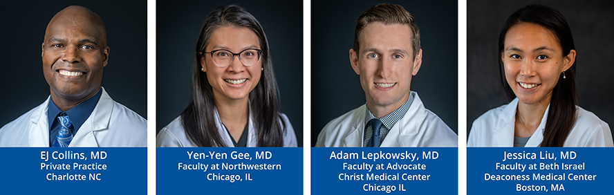 Left to Right: Ej Collins, MD, Yen-Yen Gee, MD, Adam Lepkowsky, MD, Jessica Liu, MD