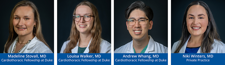 Left to Right: Madeline Stovall, MD, Louisa Walker, MD, Andrew Whang, MD, Niki Winters, MD