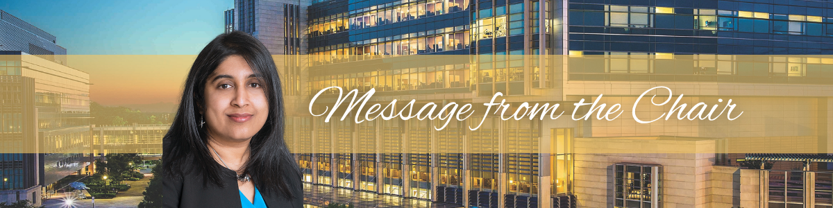 Welcome message from the Interim Chair, Dr. Padma Guru