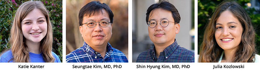 Left to Right: Katie Kanter, Seungtae Kim, MD, PhD, Shin Hyung Kim, MD, PhD, Julia Kozlowski