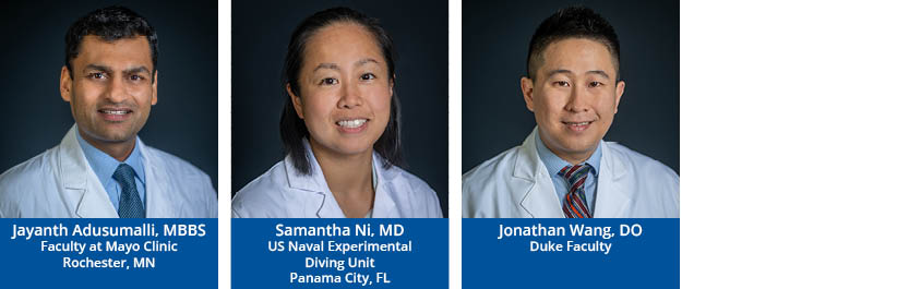 Left to Right: Jayanth Adusumalli, MBBS, Samantha Ni, MD, Jonathan Wang, DO