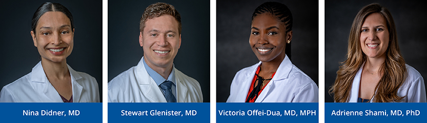 Left to Right: Nina Didner, MD, Stewart Glenister, MD, Victoria Offei-Dua, MD, MPH, Adrienne Shami, MD, PhD