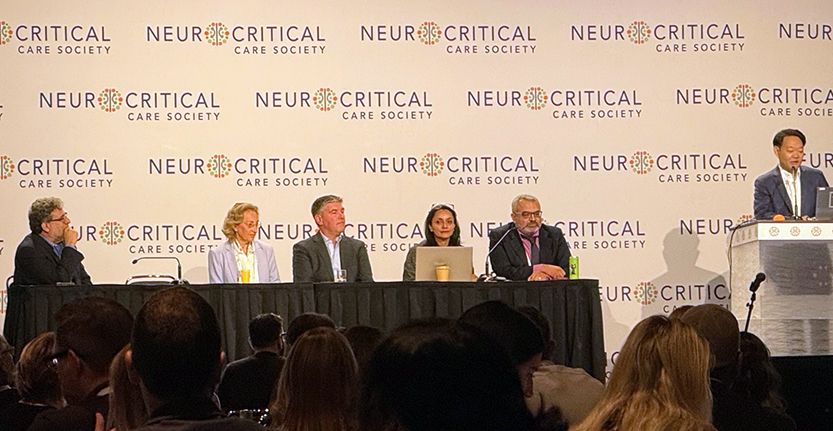 Dr. Treggiari and other panellists at the Clinical Trial Platform Session