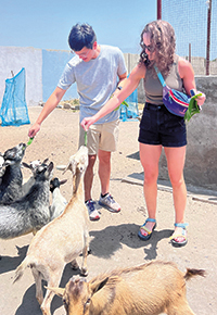 Visiting a local orphanage sponsored by Dr. Olufolabi, with a farm and garden to raise funds and provide training and upkeep for the orphanage.