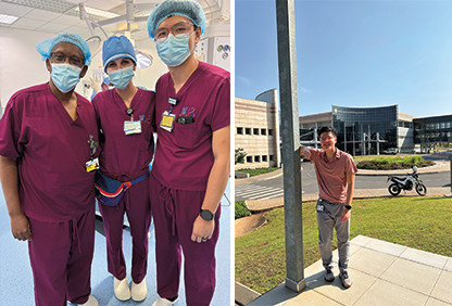 Dr. Olufolabi with the residents and Dr. Chu at UGMC campus.