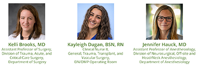 Kelli Brooks, MD; Kayleigh Dugan, BSN, RN; Jennifer Hauck, MD