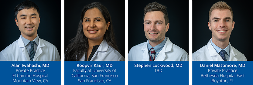 Left to Right: Alan Iwahashi, MD, Roopvir Kaur, MD, Stephen Lockwood, MD, Daniel Mattimore, MD
