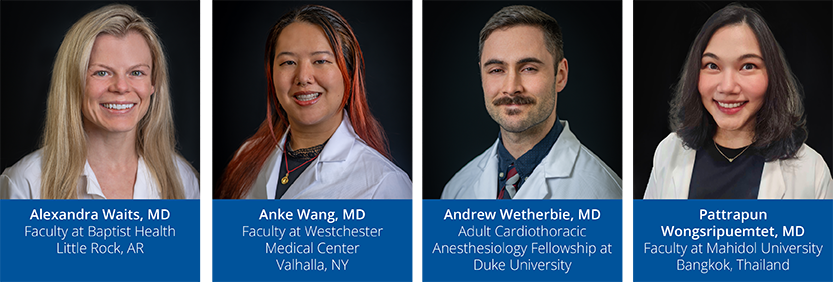 Left to Right: Alexandra Waits, MD, Anke Wang, MD, Andrew Wetherbie, MD, Pattrapun Wongsripuemtet, MD