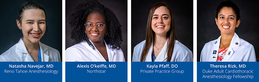 Left to Right: Natasha Navejar, MD, Alexis O'keiffe, MD, Kayla Pfaff, DO, Theresa Rizk, MD