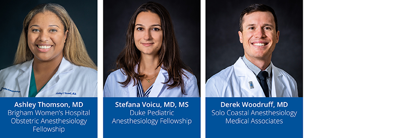 Left to Right: Ashley Vincent, MD, Stefana Voicu, MD, MS, Derek Woodruff, MD