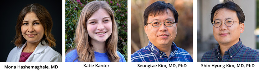 Left to Right: Mona Hashemaghaie, MD, Katie Kanter, Seungtae Kim, MD, PhD, and Shin Hyung Kim, MD, PhD