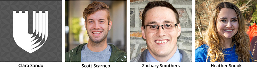 Left to Right: Clara Sandu, Scott Scarneo, Zachary Smothers, and Heather Snook