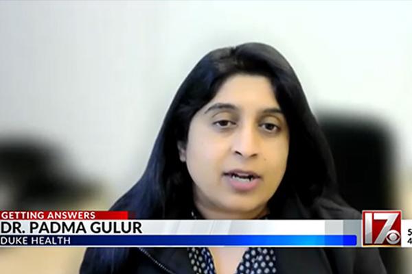 Dr. Padma Gulur Featured on WNCN-TV