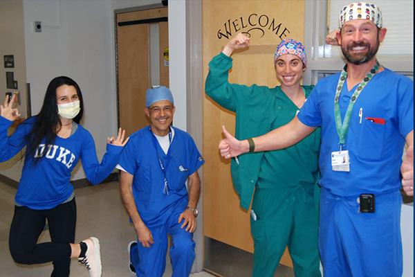 The “Running Epidurals” team included John Thomas, Benjamin Andrew, Kristal Barbee, Kathryn Donato, Alex Girden, Ashraf Habib, Matthew Harrell, Jason McGavin, Abigail Melnick, Marie-Louise Meng and Reade Tillman.