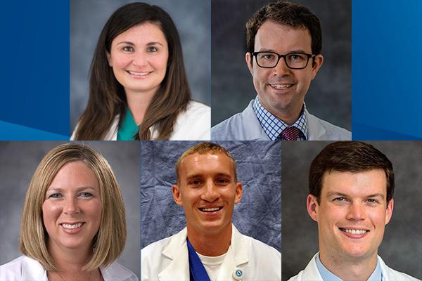 Kira Bruck, CRNA, Nate Erskine, MD (CA-1), Erin Manning, MD, Chris Nicholls, CRNA, Jason Stearns, MD (CA-3)