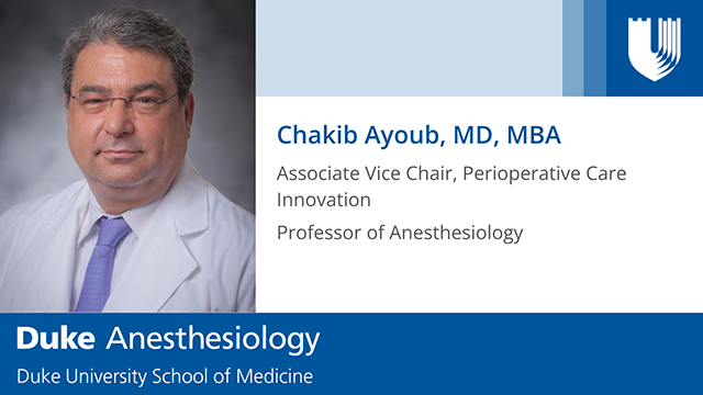 Chakib Ayoub, MD, MBA