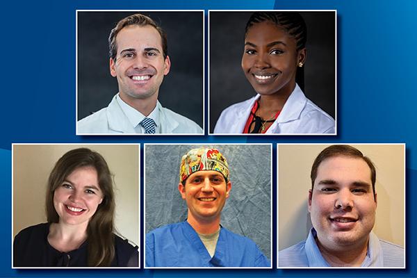 Fist Bump for Ryan Gessouroun, MD, Victoria Offei-Dua, MD, Kasey McLaughlin, CRNA, Justin Shore, and Christian Keville