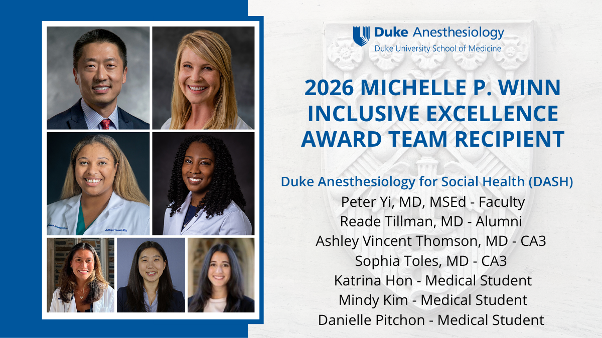 Peter Yi, MD, MSEd - Faculty, Reade Tillman, MD - Alumni, Ashley Vincent Thomson, MD - CA3, Sophia Toles, MD - CA3, Katrina Hon - Medical Student, Mindy Kim - Medical Student, Danielle Pitchon - Medical Student