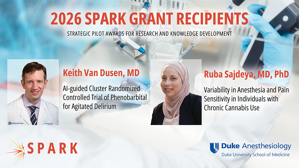 2026 SPARK Grant Recipients: Dr. Keith Van Dusen and Dr. Ruba Sajdeya