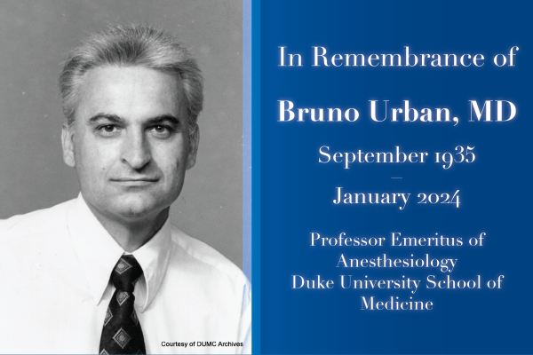 In Memoriam - Bruno Urban, MD