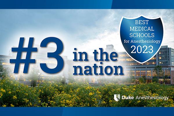 Best Medical Schools for Anesthesiology #3 in the nation.